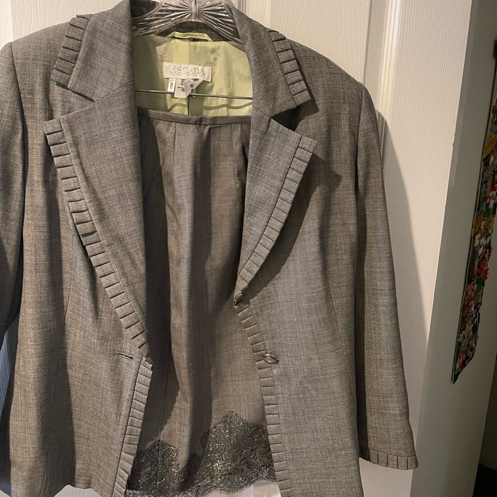 Escada Wool Jacket and Shirt Set Size 38